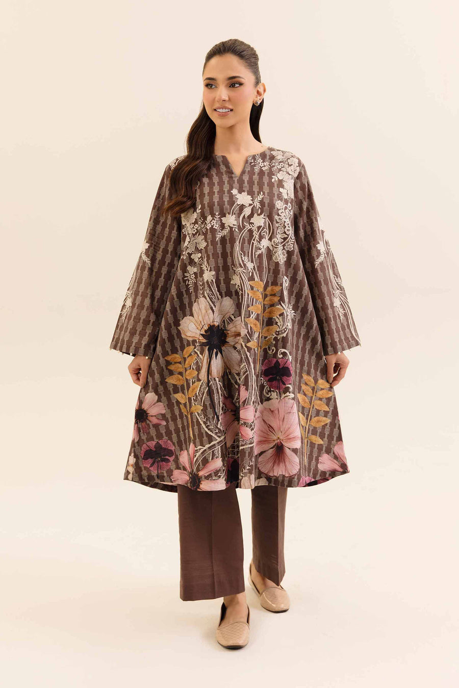 Nishat Any Day Digital Printed Khaddar Unstitched 2Pc Suit - 42404018