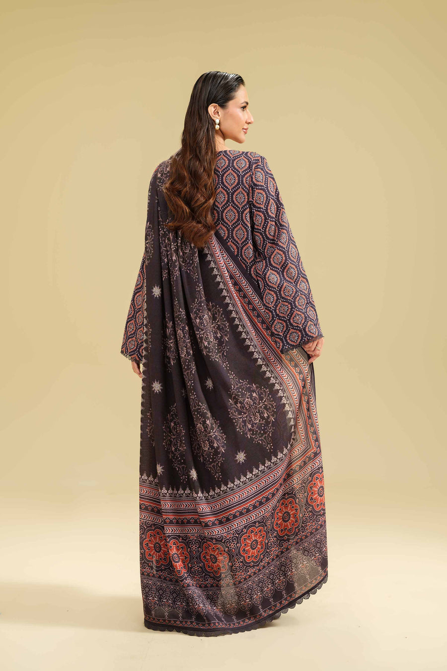 Nishat Any Day Embroidered Khaddar Unstitched 2Pc Suit - 42404090