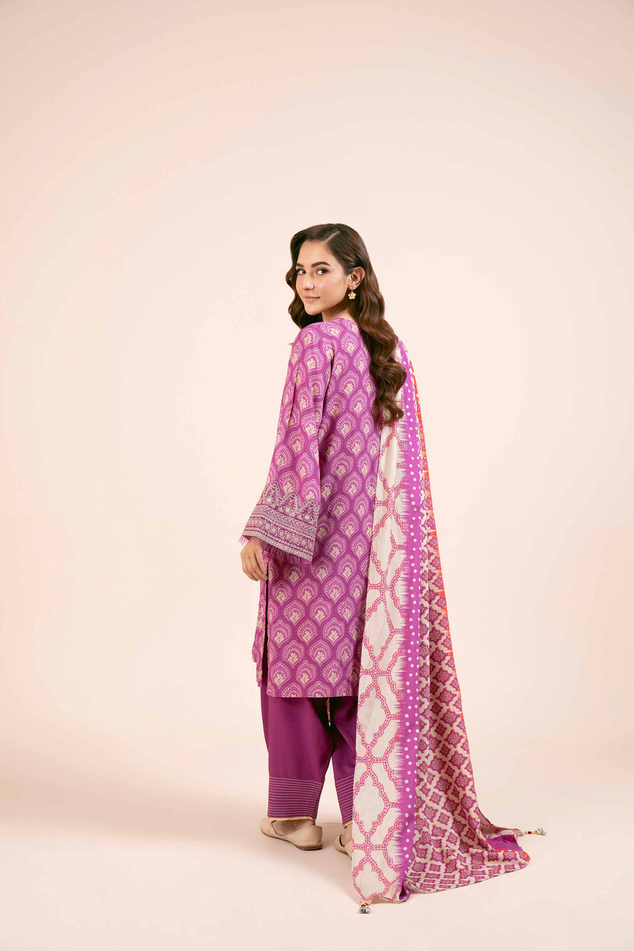 Nishat Any Day Embroidered Linen Unstitched 3Pc Suit - 42404098