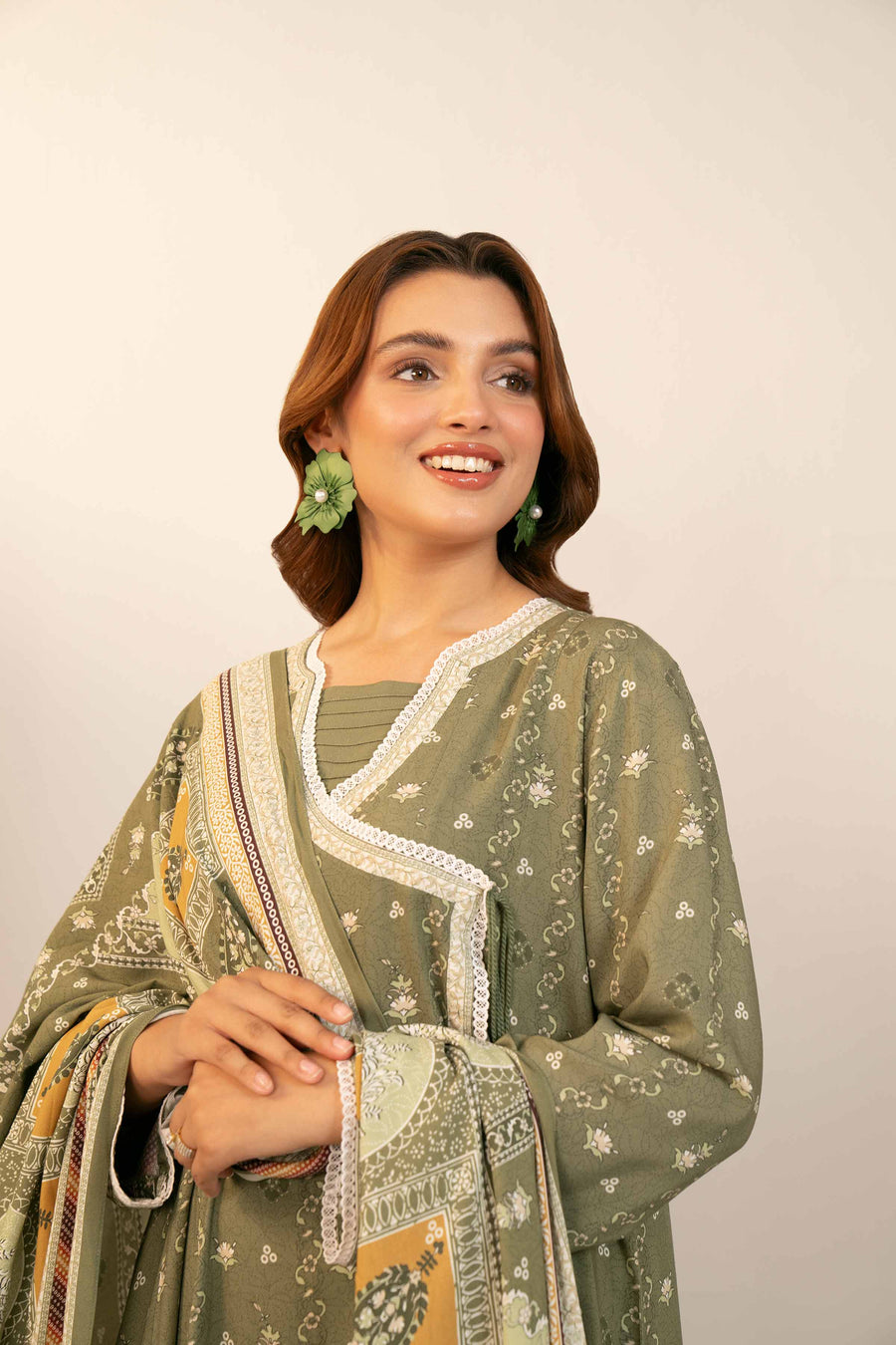 Nishat Any Day Printed Linen Unstitched 3Pc Suit - 42404109