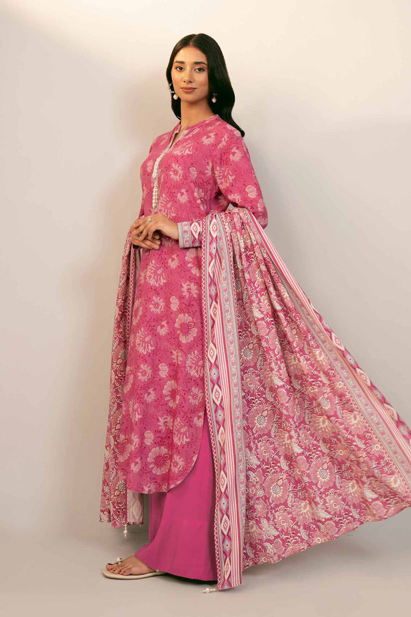 Nishat Any Day Printed Linen Unstitched 3Pc Suit - 42404111