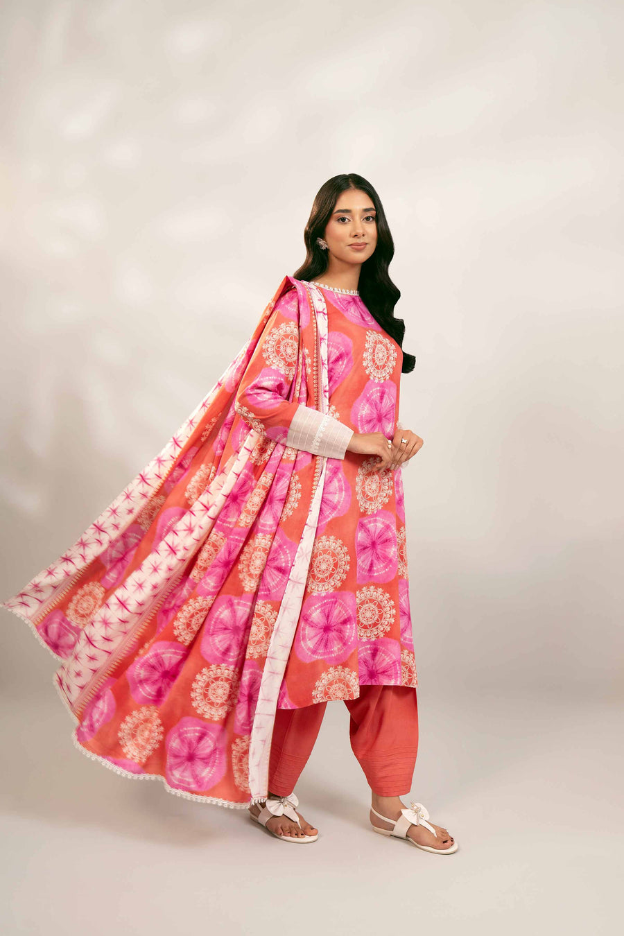 Nishat Any Day Printed Linen Unstitched 3Pc Suit - 42404113