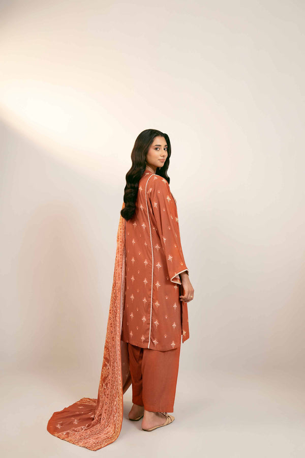 Nishat Any Day Printed Linen Unstitched 3Pc Suit - 42404114