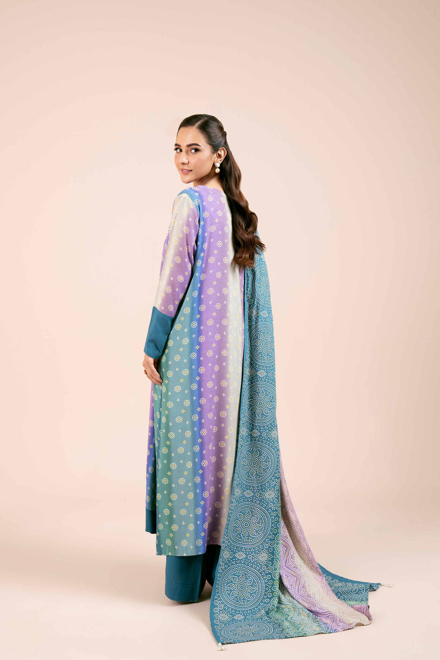 Nishat Any Day Printed Linen Unstitched 3Pc Suit - 42404115