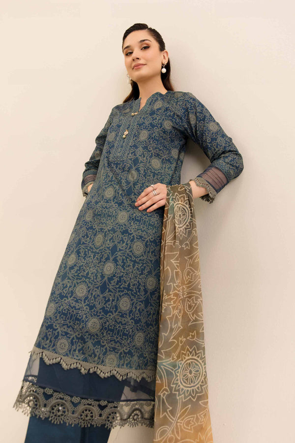 Nishat Any Day Printed Dobby Cotton Unstitched 3Pc Suit - 42404153