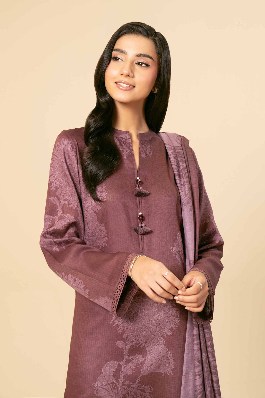 Nishat Any Day Embroidered Dobby Cotton Unstitched 3Pc Suit - 42404159