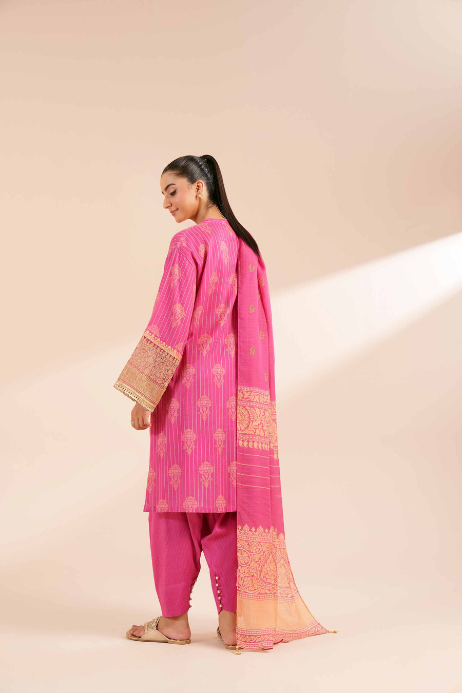 Nishat Any Day Embroidered Dobby Cotton Unstitched 3Pc Suit - 42404161