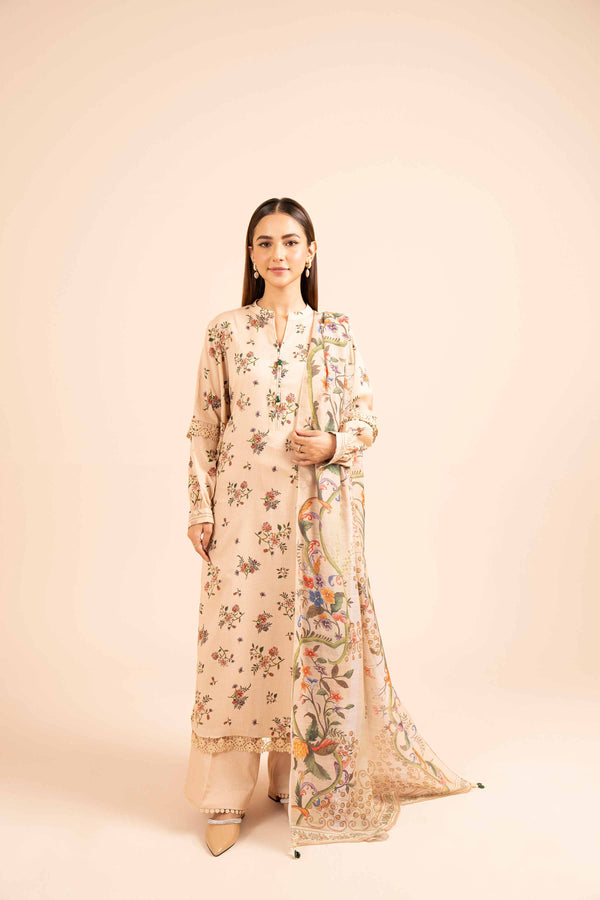 Nishat Any Day Printed Dobby Cotton Unstitched 3Pc Suit - 42404162