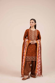 Nishat Any Day Embroidered Khaddar Unstitched 3Pc Suit - 42404179