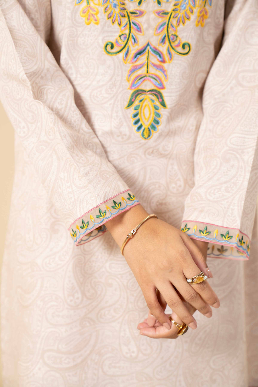 Nishat Any Day Embroidered Khaddar Unstitched 3Pc Suit - 42404183