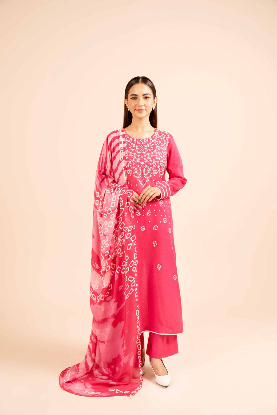 Nishat Any Day Embroidered Cotton Unstitched 3Pc Suit - 42404239