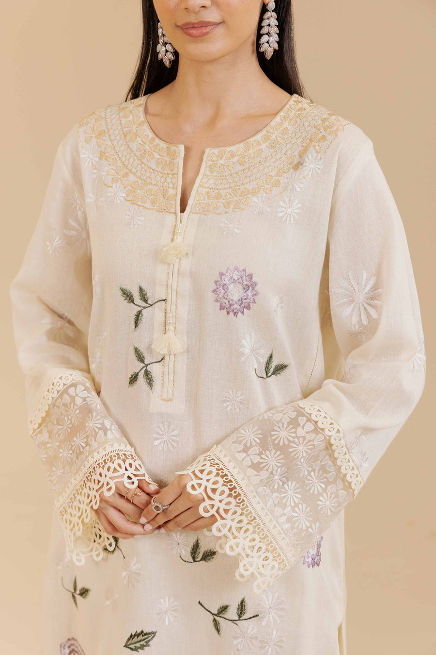 Nishat Winter Drop-2 Embroidered Cotton Unstitched 3Pc Suit - 42404294