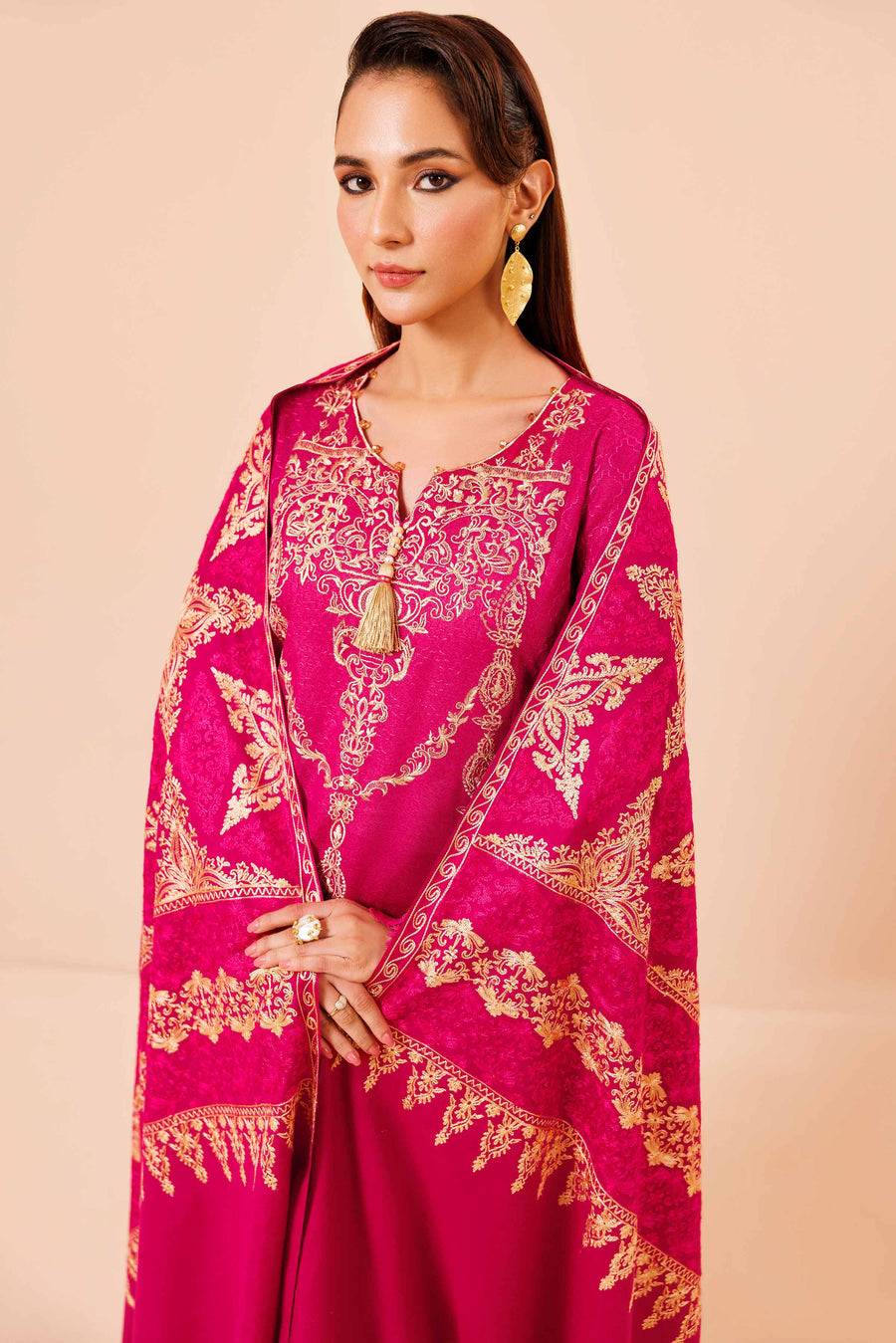 Nishat Winter Drop-2 Embroidered Karandi Unstitched 3Pc Suit - 42404390