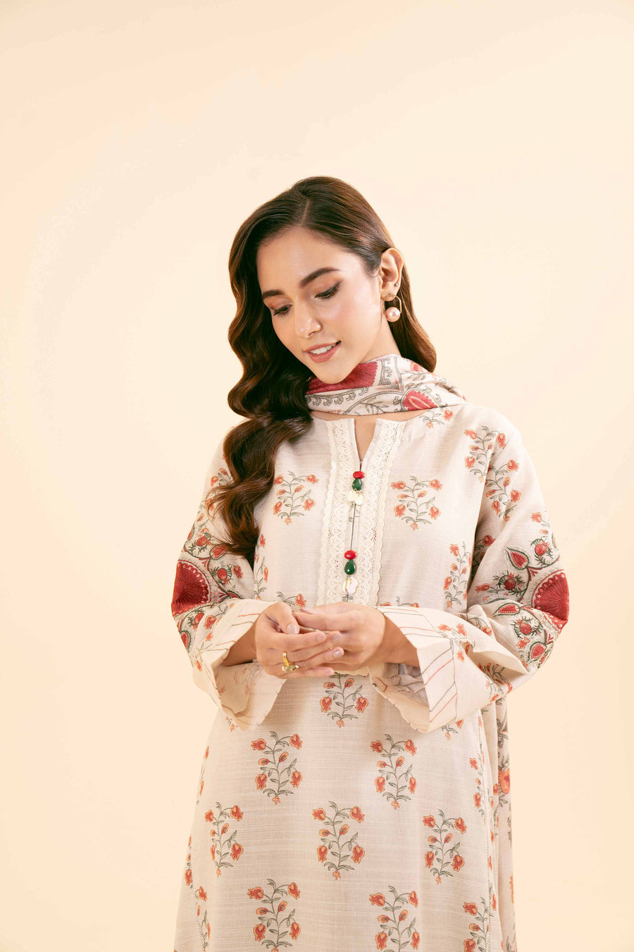 Nishat Winter Drop-2 Embroidered Khaddar Unstitched 2Pc Suit - 42404411