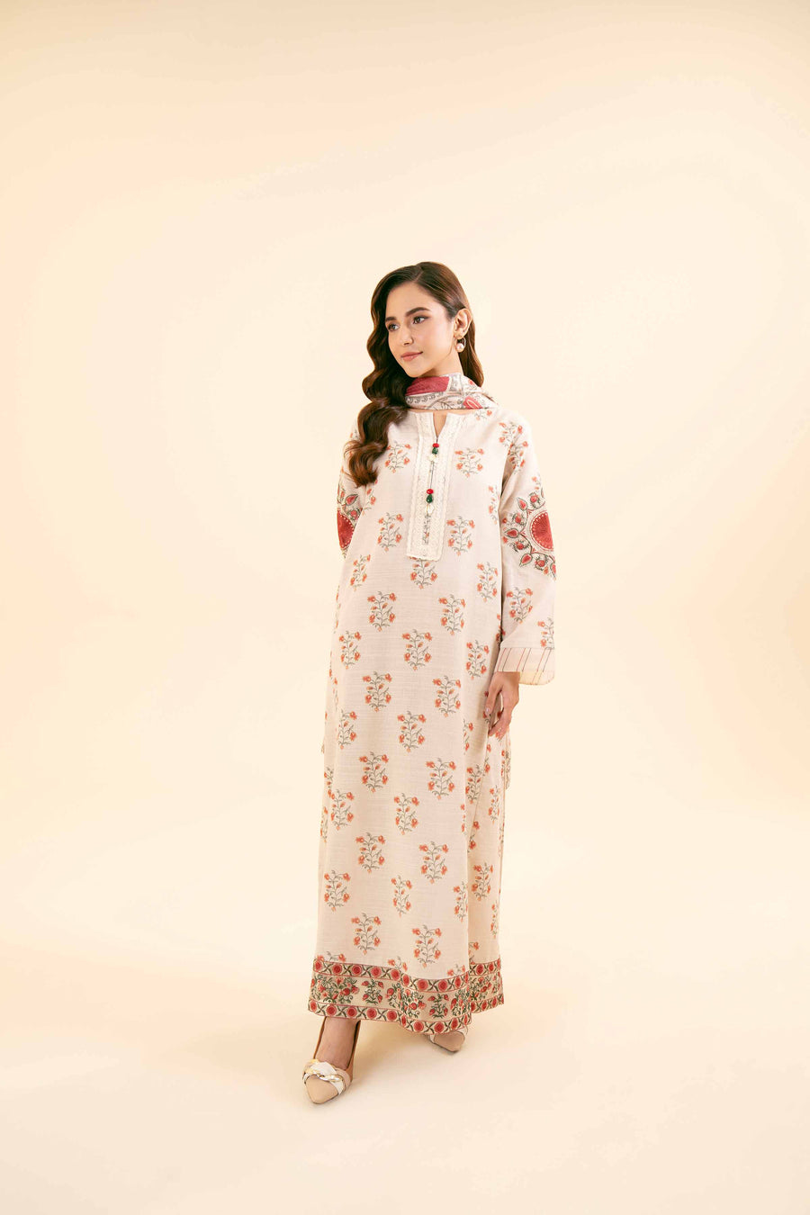 Nishat Winter Drop-2 Embroidered Khaddar Unstitched 2Pc Suit - 42404411