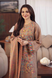 Nishat Winter Drop-2 Embroidered Karandi Unstitched 3Pc Suit - 42404509