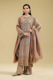 Nishat Winter Drop-2 Embroidered Karandi Unstitched 3Pc Suit - 42404509