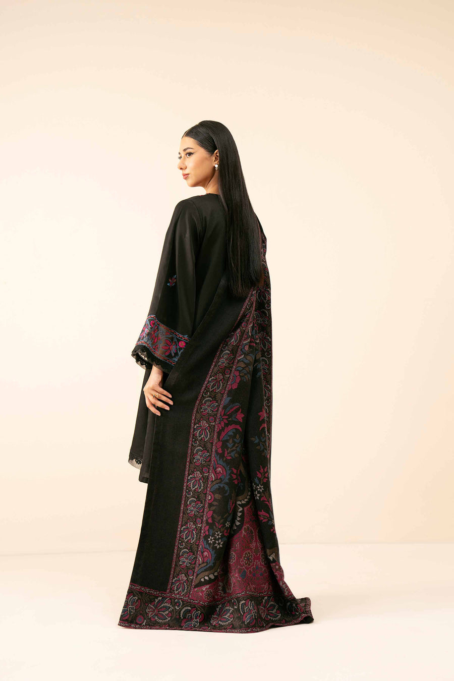 Nishat Winter Drop-2 Embroidered Satin Unstitched 3Pc Suit - 42404535