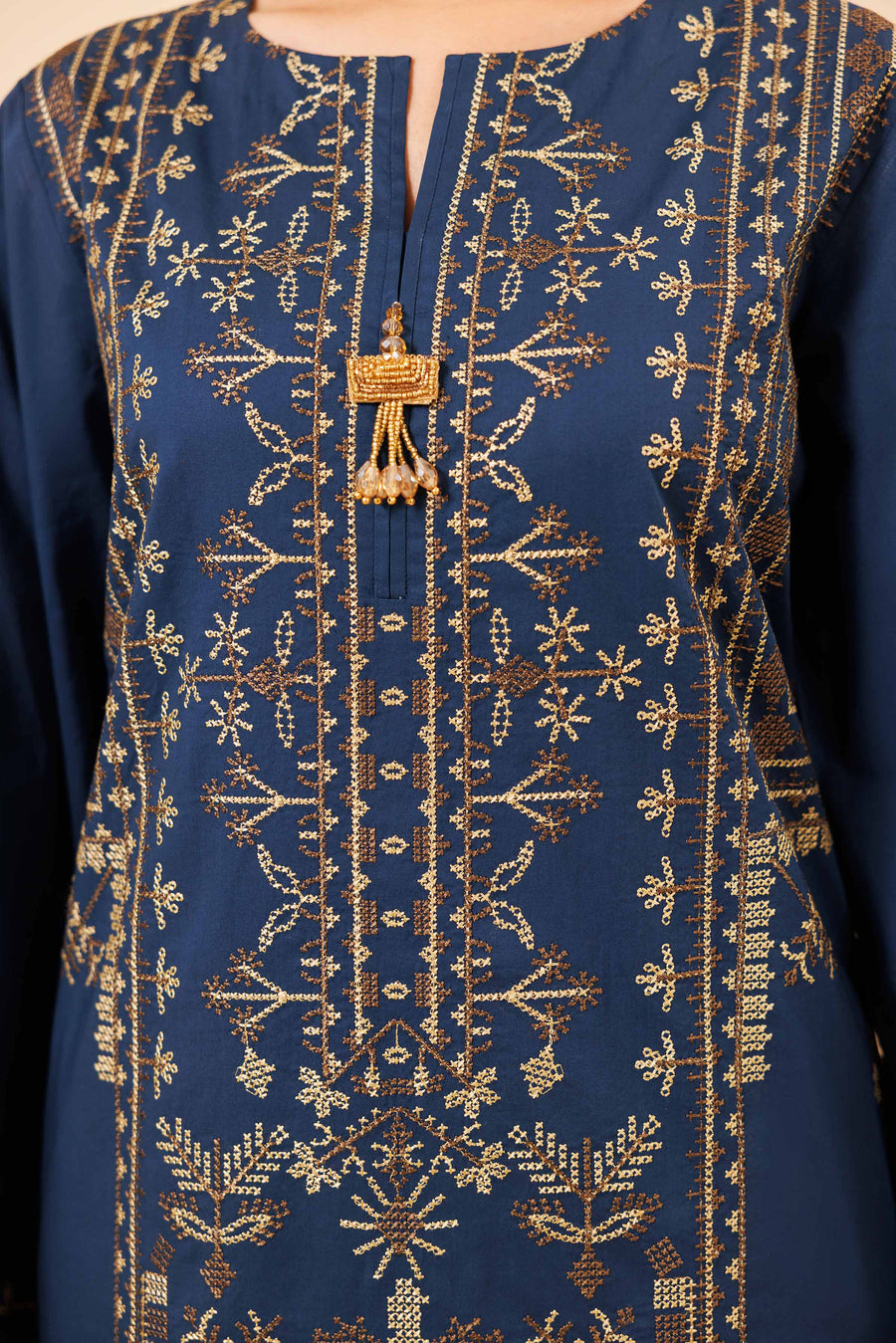Nishat Winter Drop-2 Embroidered Satin Unstitched 3Pc Suit - 42404536