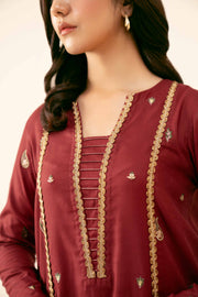 Nishat Winter Drop-2 Embroidered Satin Unstitched 3Pc Suit - 42404543