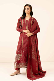 Nishat Winter Drop-2 Embroidered Satin Unstitched 3Pc Suit - 42404543