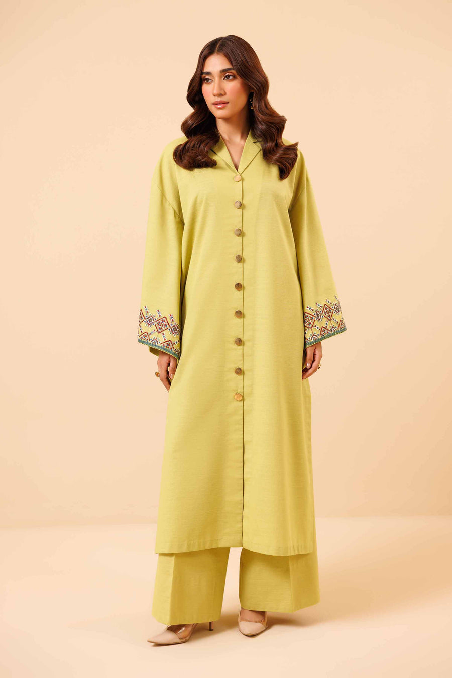 Nishat Winter Drop-2 Embroidered Khaddar Unstitched 2Pc Suit - 42404545
