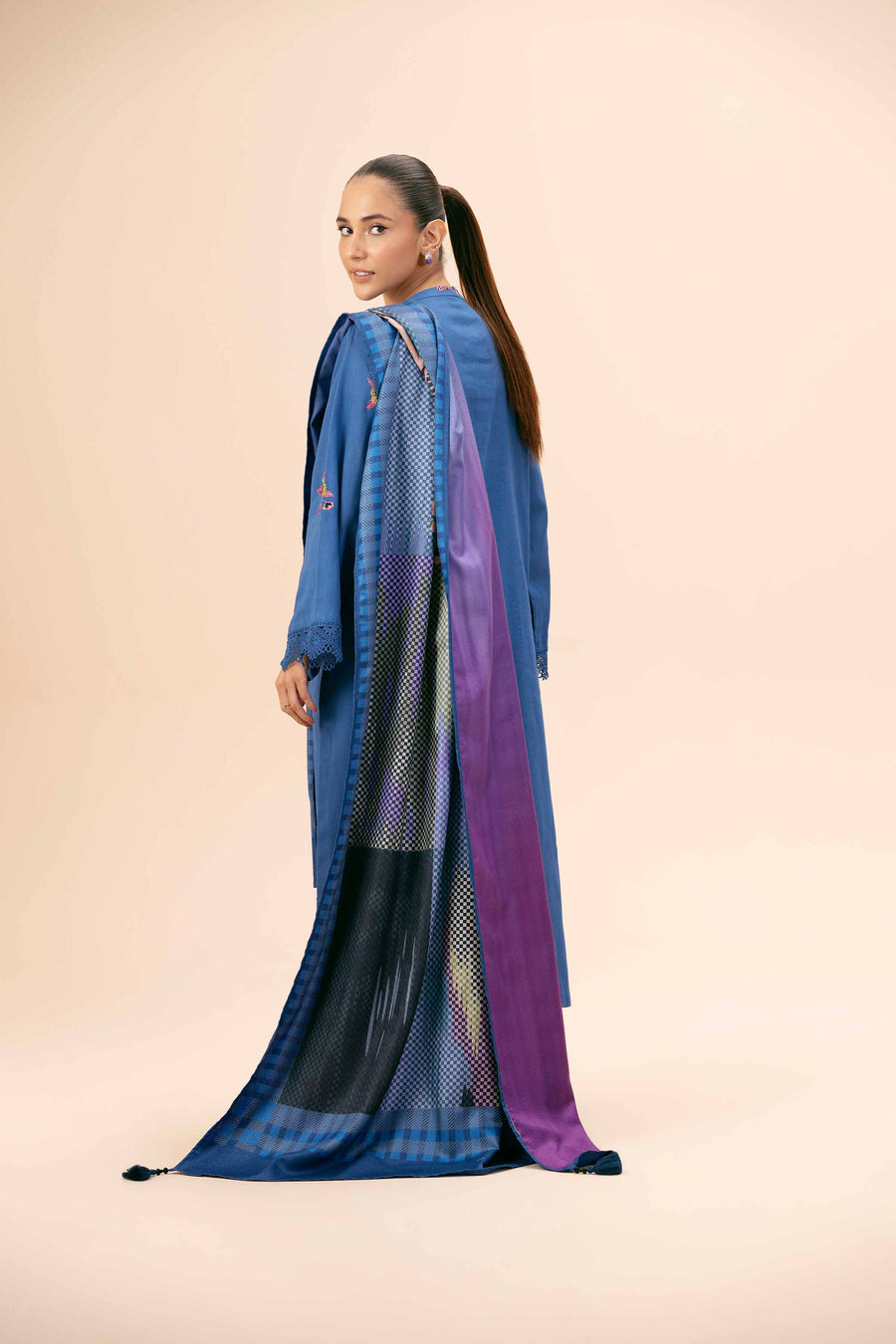 Nishat Winter Drop-2 Embroidered Cotton Unstitched 3Pc Suit - 42404561