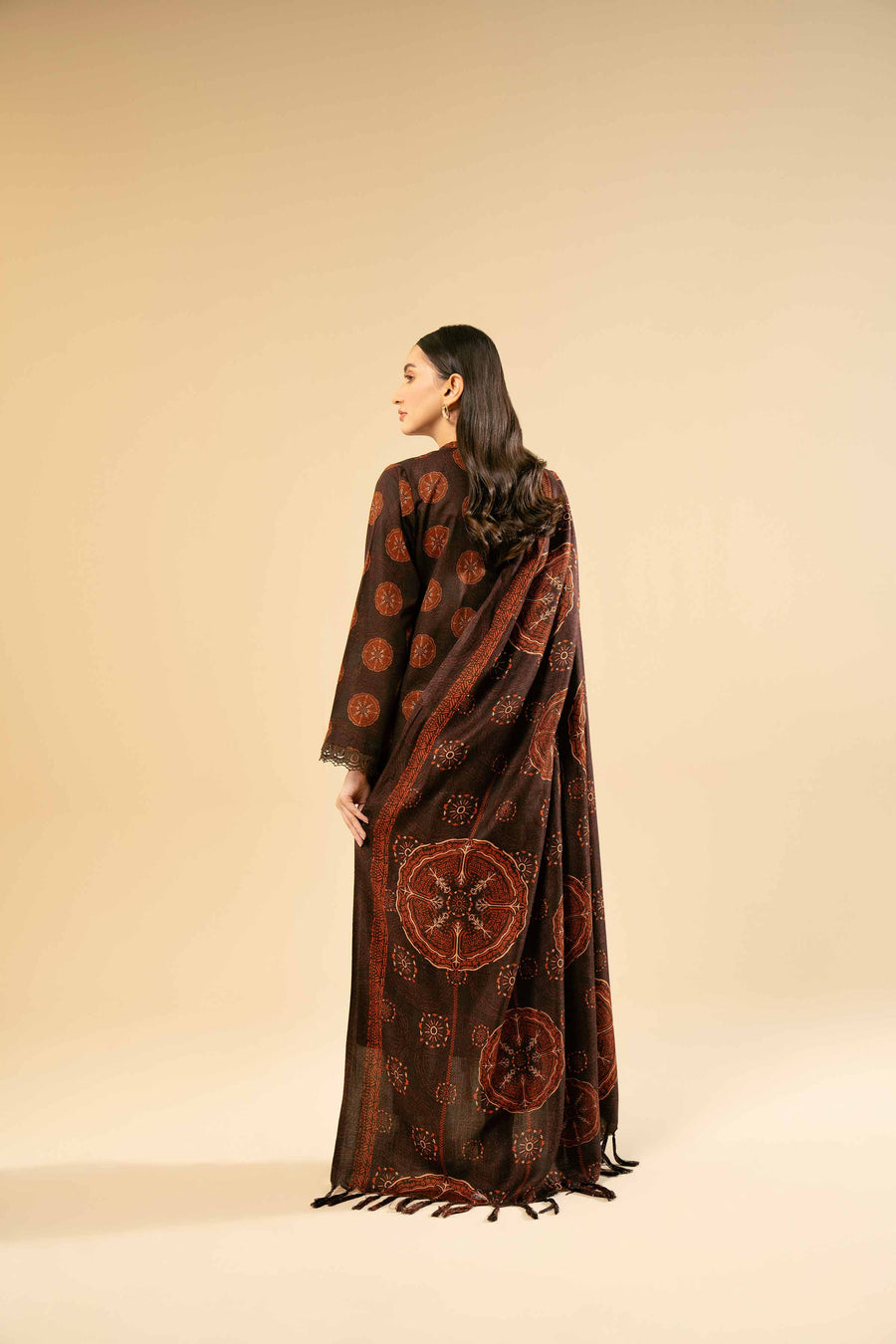 Nishat Winter Drop-2 Embroidered Karandi Unstitched 3Pc Suit - 42404596