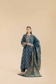 Nishat Winter Drop-2 Embroidered Karandi Unstitched 3Pc Suit - 42404636