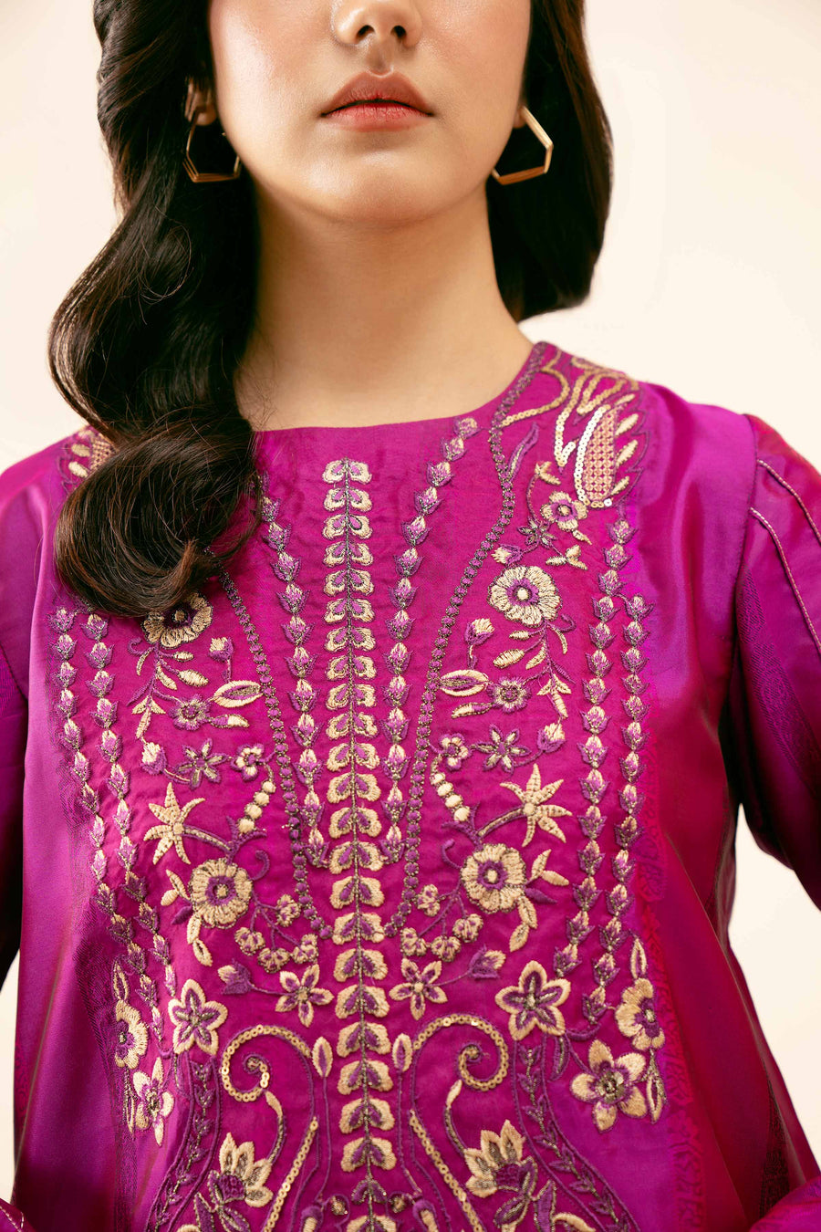 Nishat Winter Drop-2 Embroidered Jacquard Unstitched 3Pc Suit - 42404645