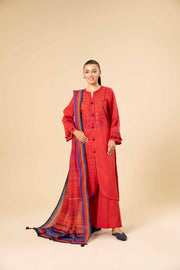 Nishat Winter Drop-2 Embroidered Cotton Unstitched 3Pc Suit - 42404698