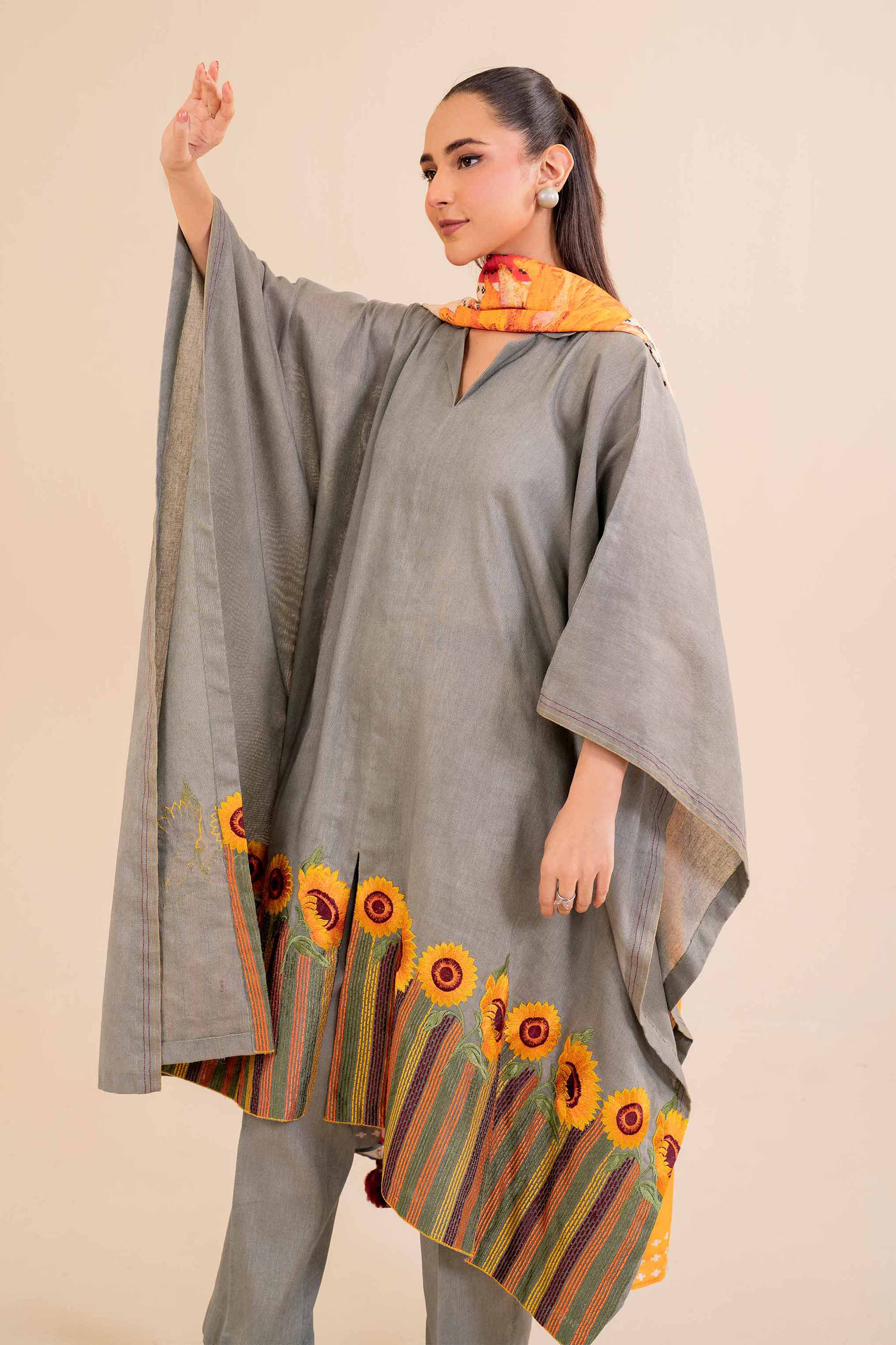 Nishat Winter Drop-2 Embroidered Cotton Unstitched 3Pc Suit 42404702