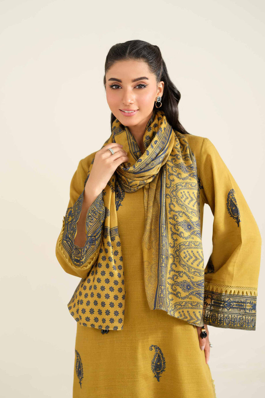 Nishat Winter Drop-2 Embroidered Khaddar Unstitched 3Pc Suit - 42404748