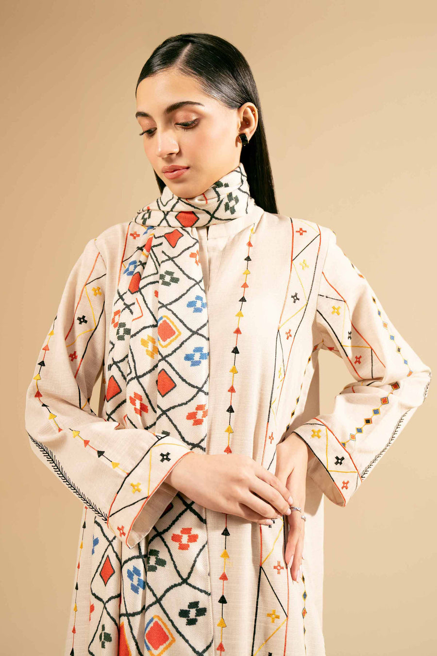 Nishat Winter Drop-2 Embroidered Khaddar Unstitched 3Pc Suit - 42404751