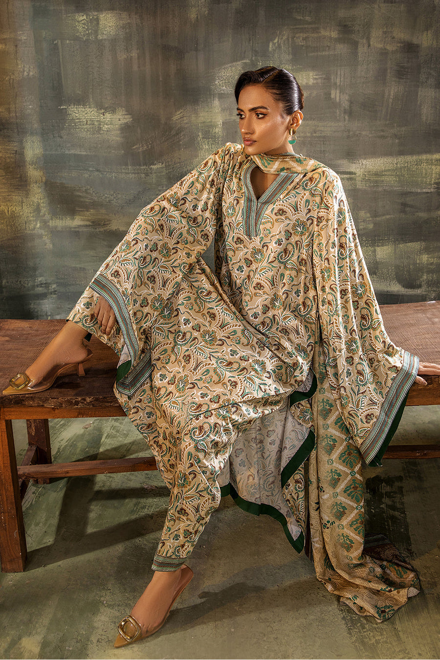 Melora by Safwa Digital Printed Doria Viscose Unstitched 3Pc Suit MLO-08