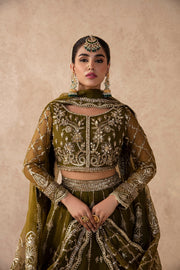 Zarposh Jahanara Festive Embroidered Organza Unstitched 3Pc Suit - MAYA