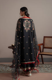 Fabiha Fatima Elvin Embroidered Raw Silk 3Pc Pret Suit - NYRA