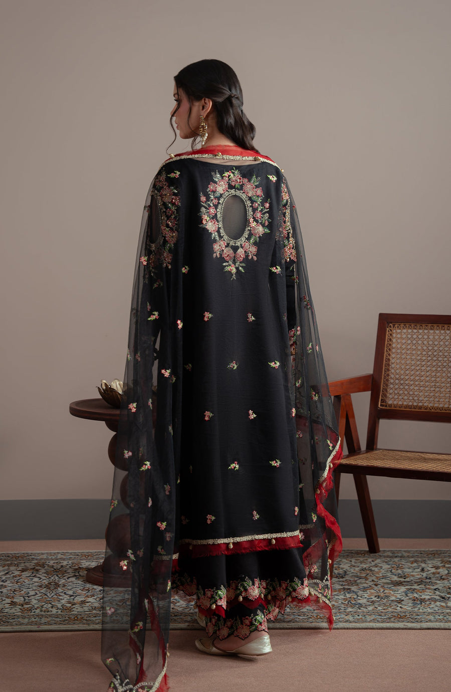 Fabiha Fatima Elvin Embroidered Raw Silk 3Pc Pret Suit - NYRA