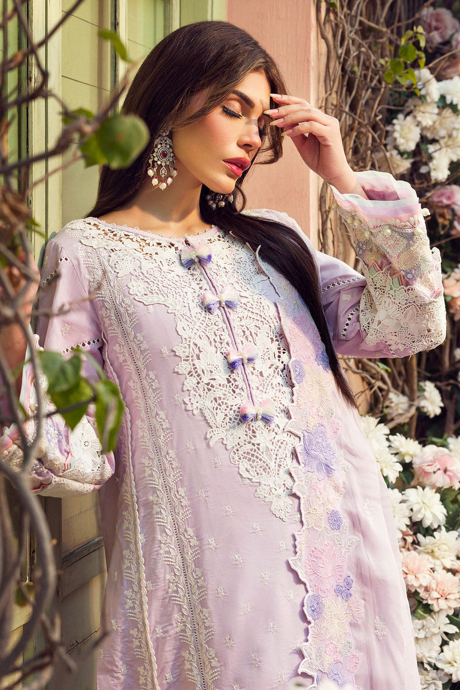 Motifz Premium Embroidered Lawn Unstitched 3Pc Suit 4421-RANIA