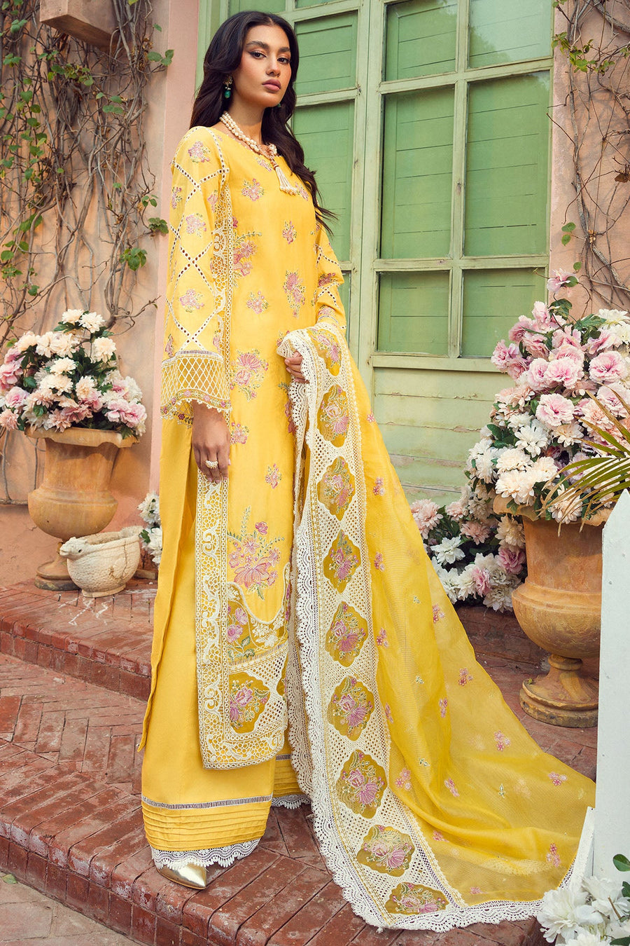 Motifz Premium Embroidered Lawn Unstitched 3Pc Suit 4423-ZEMAL