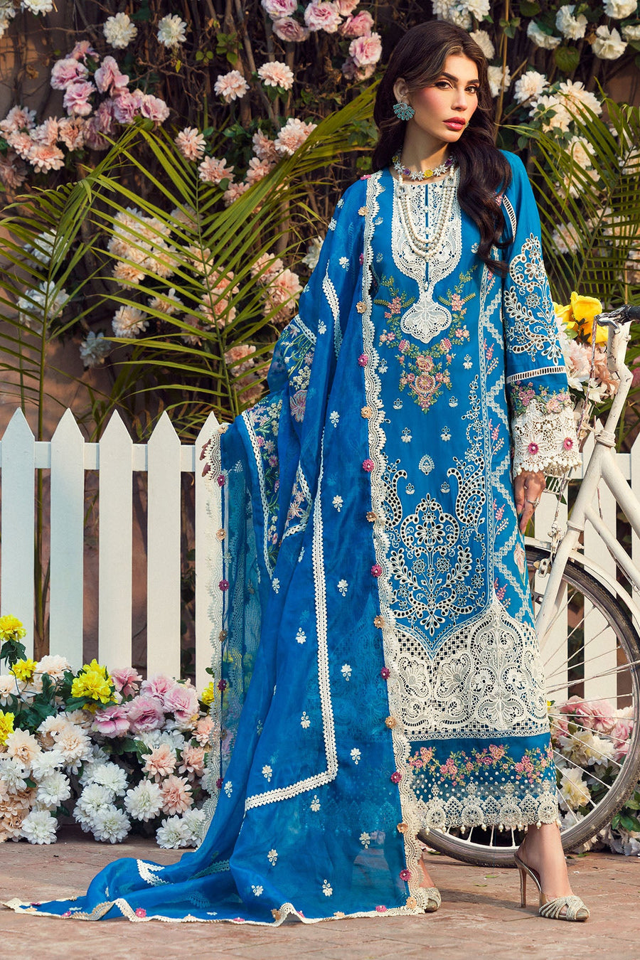 Motifz Premium Embroidered Lawn Unstitched 3Pc Suit 4424-GUL-E-RANA