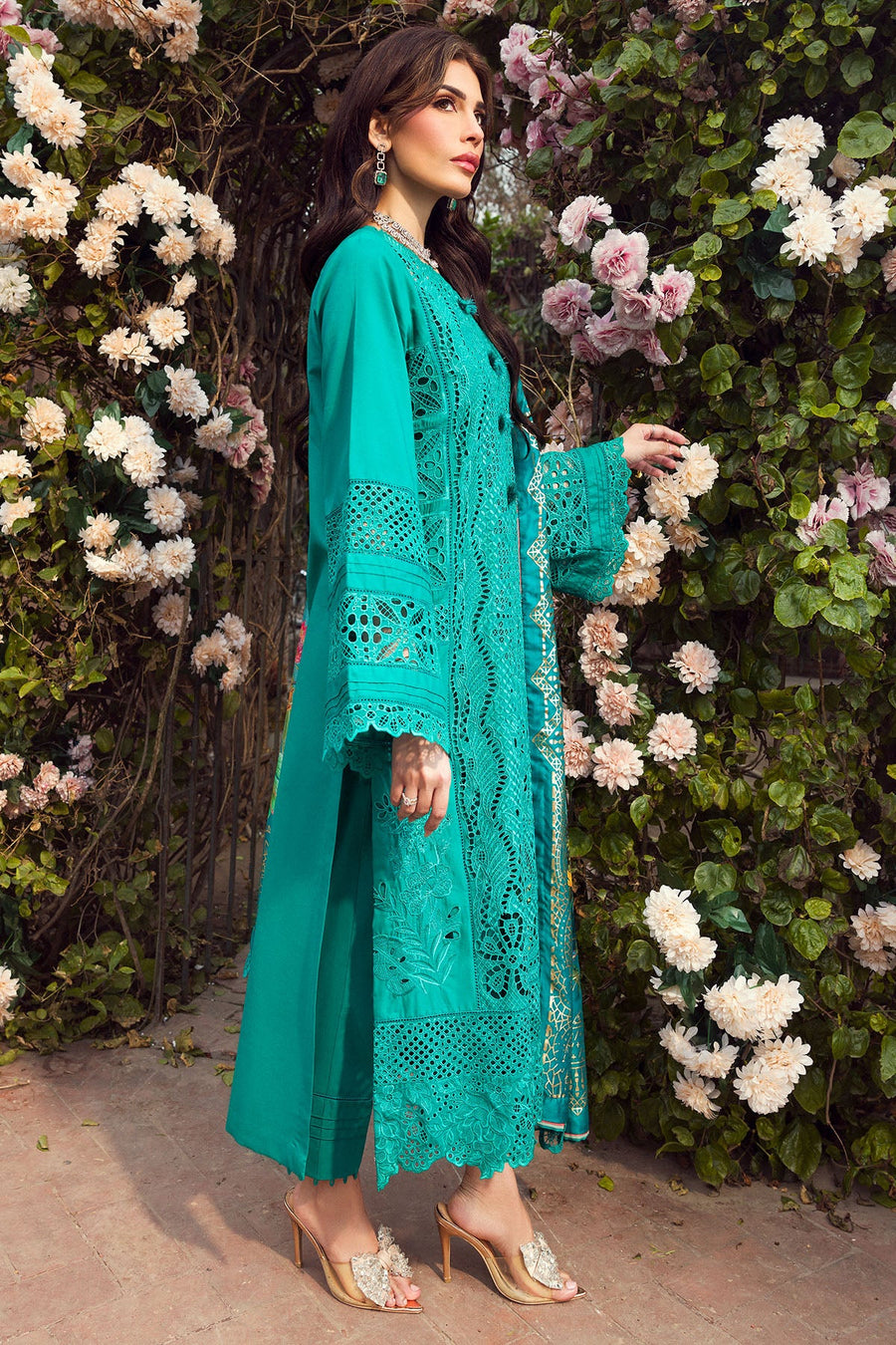 Motifz Premium Embroidered Lawn Unstitched 3Pc Suit 4430-SANOBAR