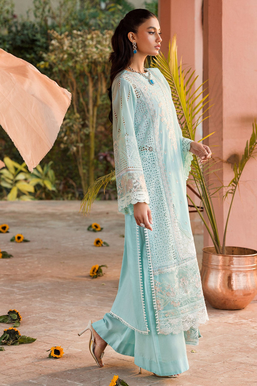 Motifz Premium Embroidered Lawn Unstitched 3Pc Suit 4438-ZOHRA