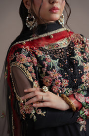 Fabiha Fatima Elvin Embroidered Raw Silk 3Pc Pret Suit - NYRA