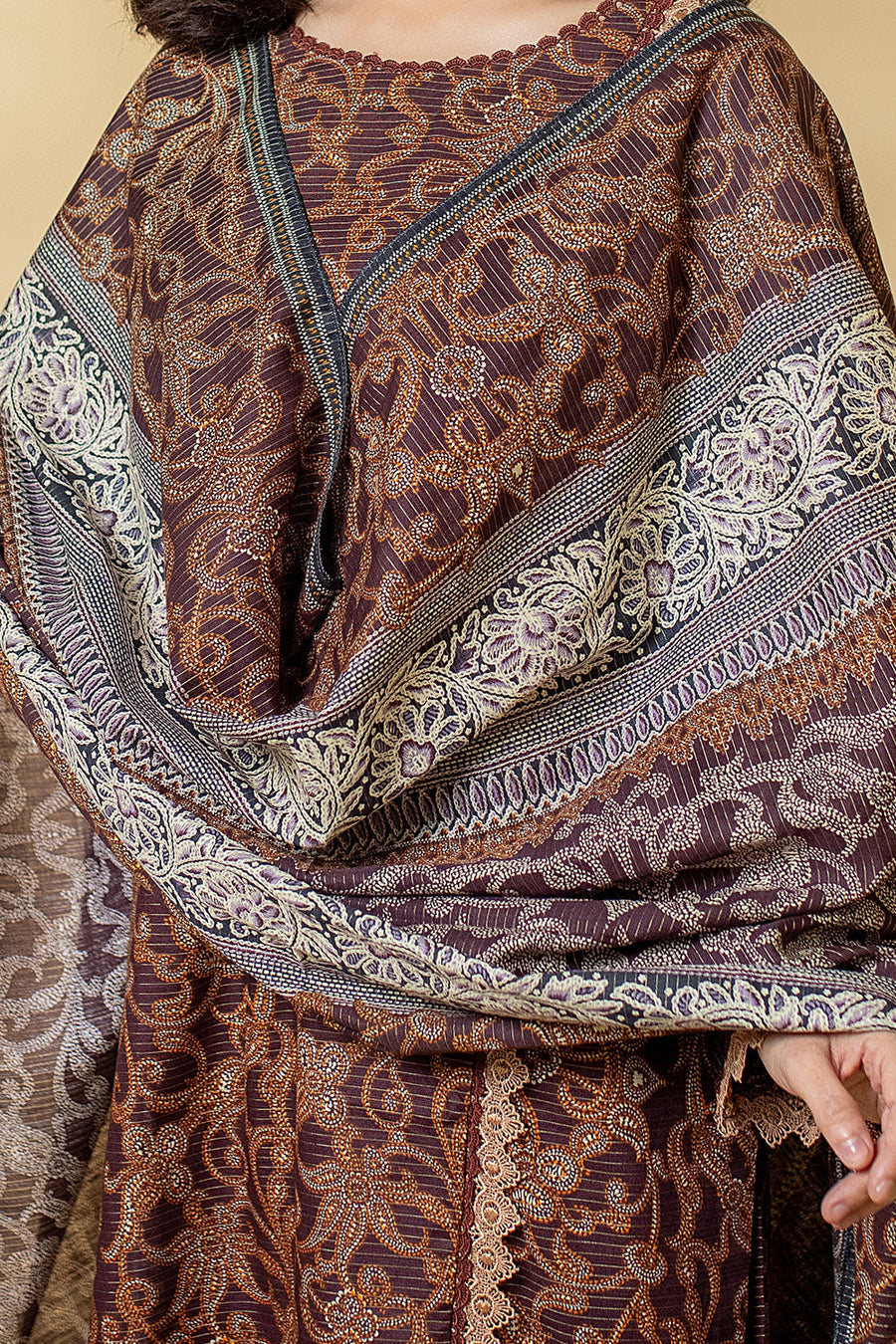 ASK-12 - SAFWA AMORA MASURI KHADDAR 3 PIECE COLLECTION