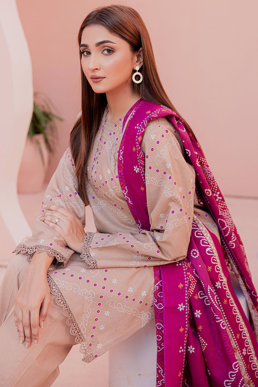 Ixora by Safwa Digital Printed Doria Cambric Unstitched 3Pc Suit ICS-12