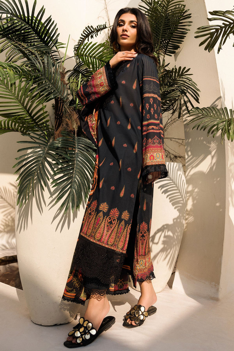Umang by Motifz Embroidered Lawn Unstitched 3Pc Suit 4638-PERIDOT