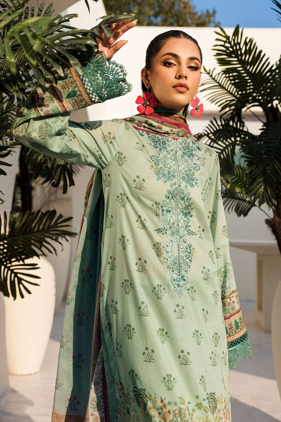Umang by Motifz Embroidered Lawn Unstitched 3Pc Suit 4640-FLORAL SPRING