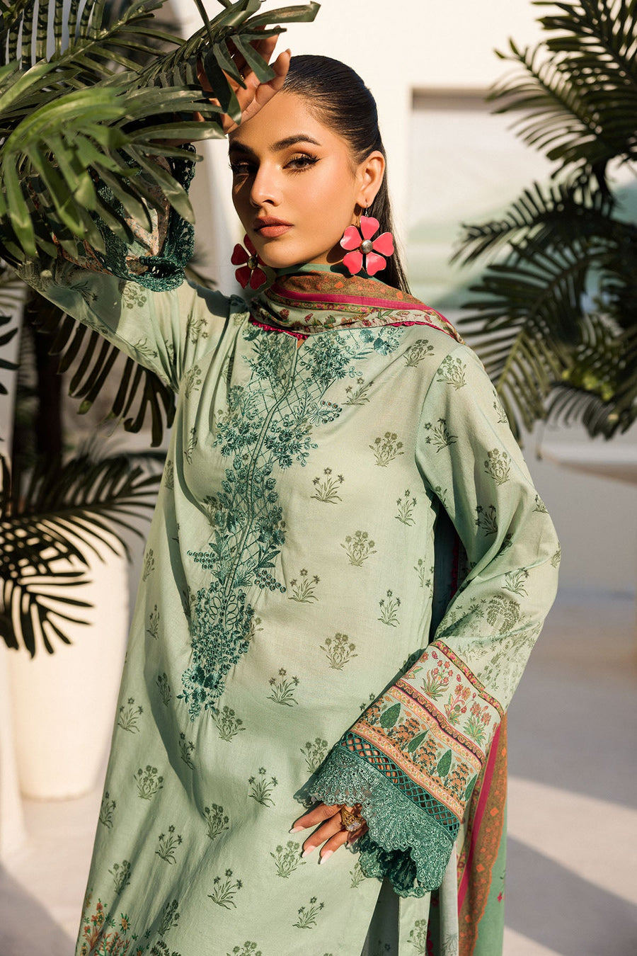 Umang by Motifz Embroidered Lawn Unstitched 3Pc Suit 4640-FLORAL SPRING