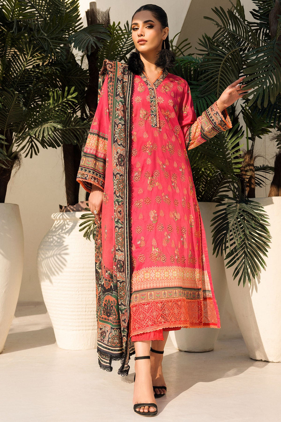 Umang by Motifz Embroidered Lawn Unstitched 3Pc Suit 4641-SAPPHIRE